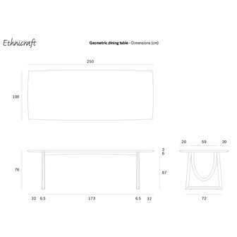 Ethnicraft Geometric eettafel