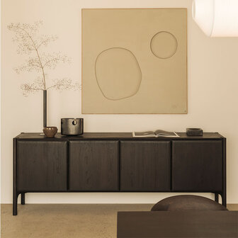 Ethnicraft PI dressoir of buffetkast 230cm Teak Donkerbruin