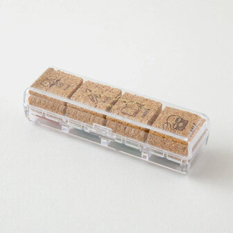 Midori Yuru Log Paintable Stamp Pre-Inked Daily Life Stempeltjes