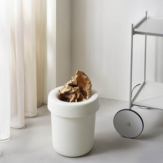 Normann Copenhagen Hide prullenbak Creme Wit