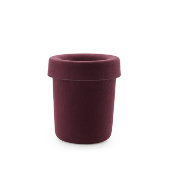 Normann Copenhagen Hide prullenbak Burgundy