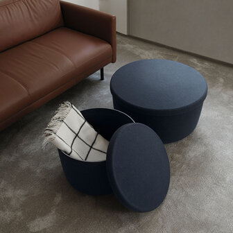Normann Copenhagen Hide storage pouf large