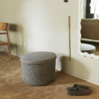 normann copenhagen hide storage pouf small
