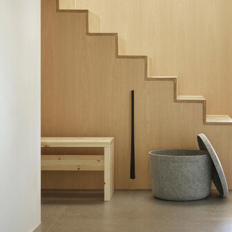 normann copenhagen hide storage pouf small