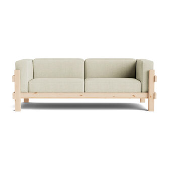 Normann Copenhagen Kube Sofa 3 zitter - grenenhouten frame