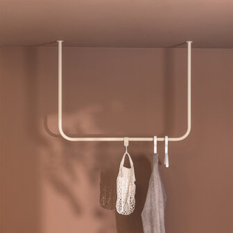 Metallbude plafondkledingstang ENIO - Cashew