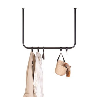 Metallbude plafondkledingstang ENIO - Zwart