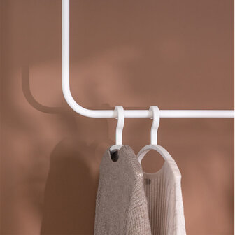 Metallbude plafondkledingstang ENIO - Wit