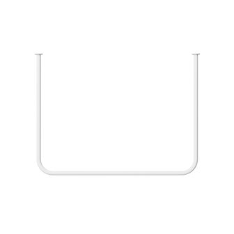 Metallbude plafondkledingstang ENIO - Wit