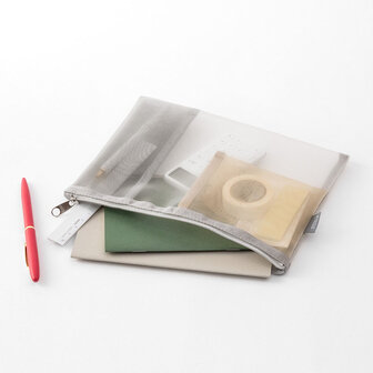 Midori Mesh Pen and Tool Etui - Grijs