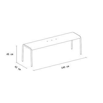 TIPTOE Panorama Tuin Bank 140cm