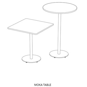 Moka Bistro tafel vierkant