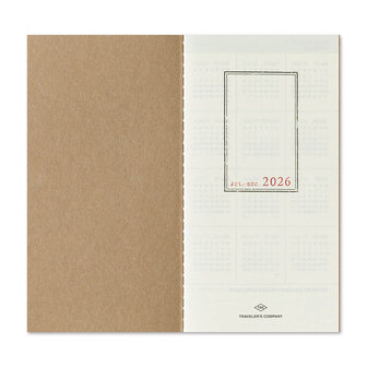 Traveler's notebook - 2026 Second Half Weekly Vertical Diary