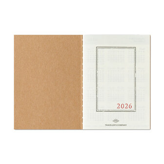Traveler's notebook Passport Size Diary 2026 Second Half Weekly agenda