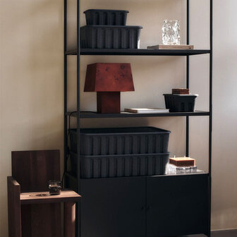 Ferm Living Paper Pulp Boxes Zwart Small (set van 2)