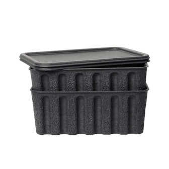 Ferm Living Paper Pulp Boxes Large Zwart (set van 2)
