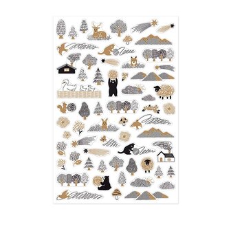 Yuru Log Stickers Camouflage Forest