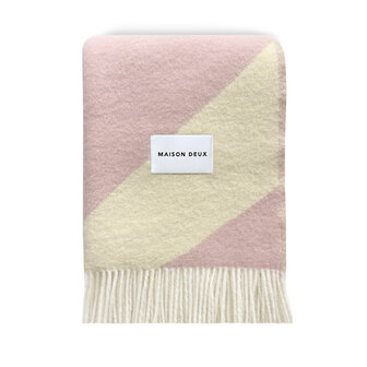 Maison Deux Swirl Blanket Botergeel Roze