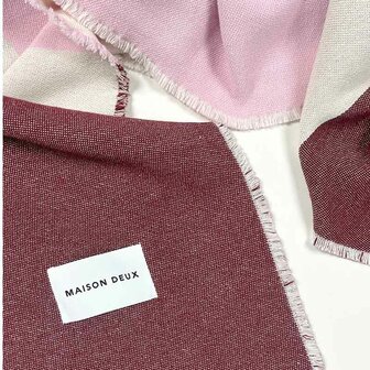 Maison Deux Check Bold Plaid Roze - Bordeaux