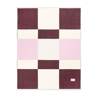 Maison Deux Check Bold Plaid Roze - Bordeaux