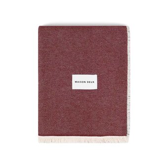 Maison Deux Check Bold Plaid Roze - Bordeaux
