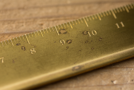 Midori Brass Ruler oxidated