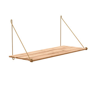 We Do Wood Loop Shelf brass