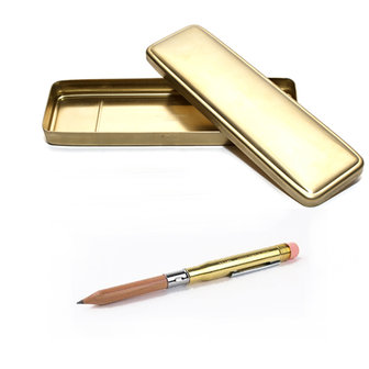 Travelers company  solid brass pencase en pencil