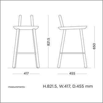 EMKO Naive Semi Bar Chair