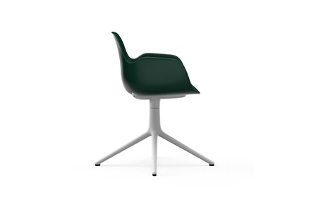 Normann Copenhagen Form Swivel armchair 4L white alu groen