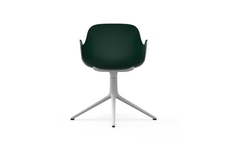 Normann Copenhagen Form Swivel armchair 4L white alu green