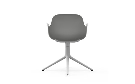 Normann Copenhagen Form Swivel armchair 4L white alu grijs