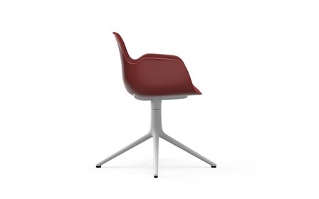 Normann Copenhagen Form Swivel armchair 4L white alu red