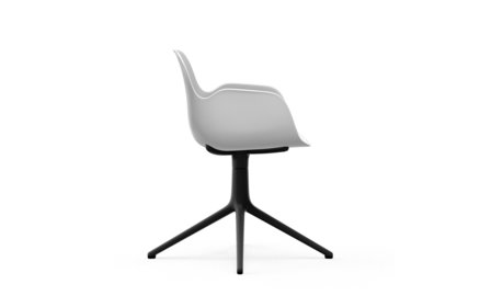 Normann Copenhagen Form Swivel armchair 4L black alu white