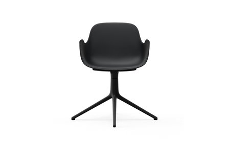 Normann Copenhagen Form Swivel armchair 4L black alu zwart