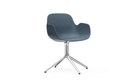 Normann Copenhagen Form Swivel armchair 4L alu  blue