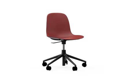 Normann Copenhagen Formchair gaslift Swivel rood