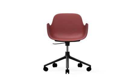 Normann-Copenhagen-Form-Swivel-Armchair-5W-gaslift red