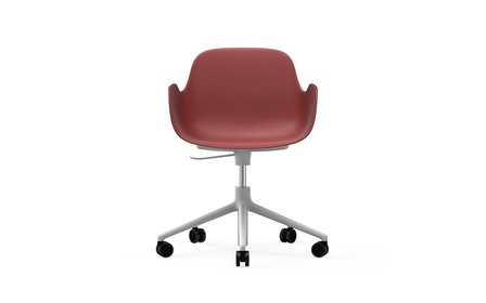 Normann-Copenhagen-Form-Swivel-Armchair-5W-gaslift rood