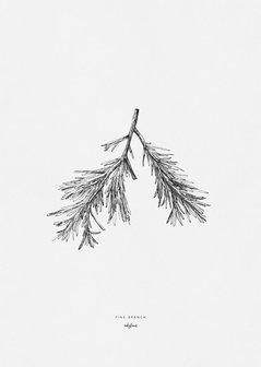 Inkylines Print Pine branch