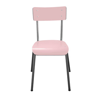 les gambettes suzie chair powder pink brushed steel legs