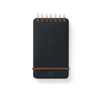 midori grain notebook black