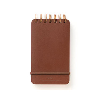 midori grain notebook brown