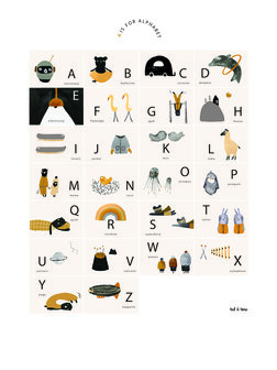 Ted &amp; Tone A is for Alphabet poster