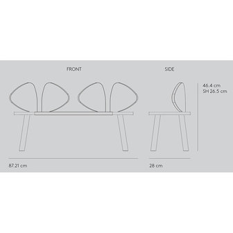 Nofred Mouse Bench dimensions