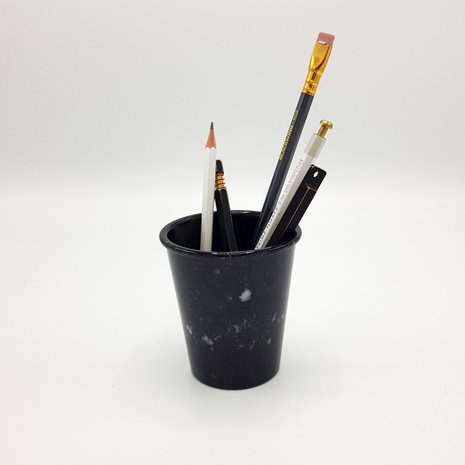 Hightide marbled pen cup black