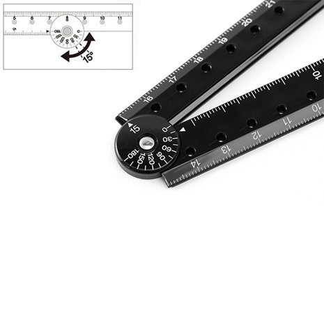 Midori Multiplpe ruler plastic black