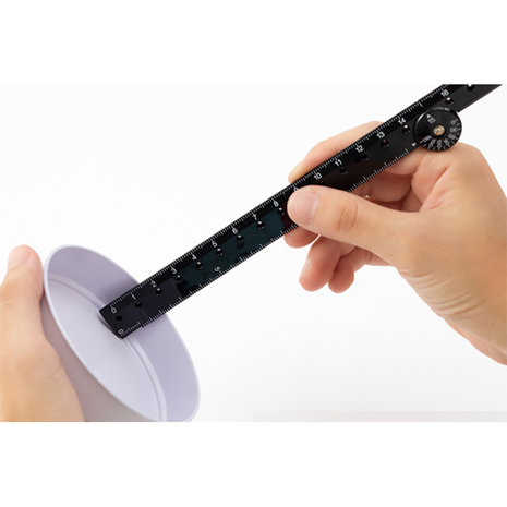 Midori Multiplpe ruler plastic black