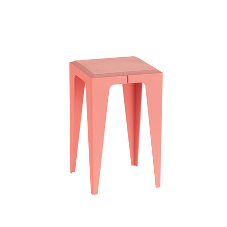 Wye Chamfer stool coral red
