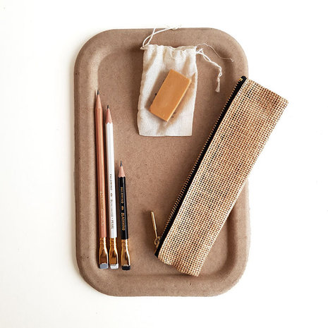 Midori paper cord pen case natural